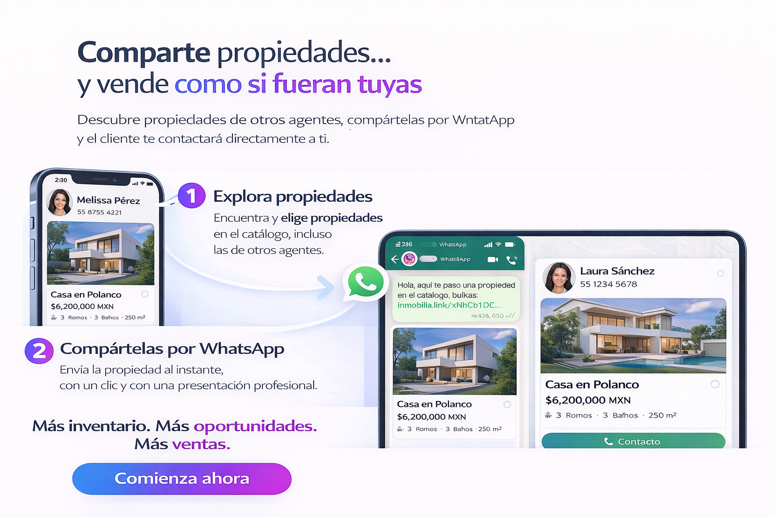 Comparte propiedades Inmobilia